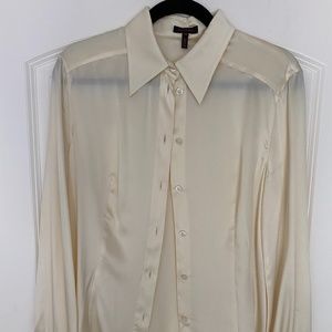 Escada Silk Beige Long Sleeved Blouse size 40